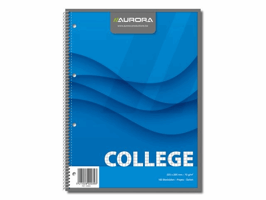 AURORA Spiraalblok 295 x 220 mm, 4-gaats, geruit 5 mm (blok 80 vel)