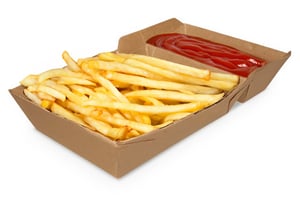 FSC® Kraft snackbakje A23 145x70x35mm