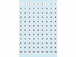 Etiket HERMA 4128 8mm getallen 1-540 540 stuks