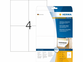 Etiket HERMA 5082 105x148mm A6 verwijderbaar wit 100 etiketten
