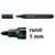 Whiteboardmarker edding 366 1mm zw/pk10