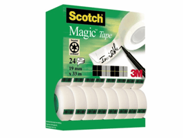 Plakband Scotch Magic 810 19mmx33m onzichtbaar mat 20+4 gratis