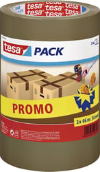 Verpakkingstape Tesa 57519 50mmx66m bruin PP promopack artikel afbeelding