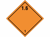 Gevarenetiket A93, 100X100mm oranje opdruk zwart. Klasse 1 artikel afbeelding