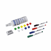 Toebehorenset voor whiteboard 10 magneten, 4 markers, 1 droogwisser, 1 reiniger
