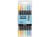 Creotime Textielstiften, lijndikte 2,3 + 3,6mm, pastelkleuren assorti (pak 6 stuks)