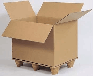 Kartonnen container zonder klep 1180x780x750mm, kleur bruin, BC-Golf 7mm artikel afbeelding