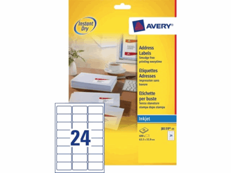 ETIKET AVERY J8159-25 63.5X33.9MM 600ST artikel afbeelding