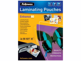 FELLOWES Lamineerhoezen A4, 80 micron, mat (verpakking 100 stuks)