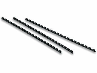 Bindrug plastic 19 mm, zwart (pak 50 stuks) artikel afbeelding