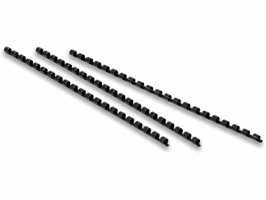 Bindrug plastic 19 mm, zwart (pak 50 stuks)