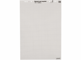 Staples Flipoverpapier gerecycled 68 x 99 cm, 20 vel, met 6 gaten (pak 5 x 20 vel) artikel afbeelding