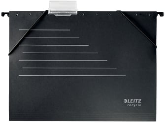 Hangmap Leitz Alpha Recycle A4 verticaal V-bodem zwart artikel afbeelding