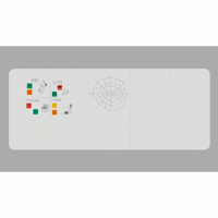 Design-XXL-whiteboard VisuWall h x b = 1980x4900 mm wit (Kleur tafel: wit)