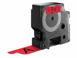 Labeltape Dymo LabelManager D1 polyester 24mm zwart op rood