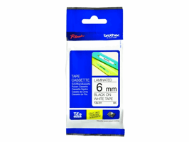 Labeltape Brother P-touch TZe-211 standaard 6mm zwart op wit