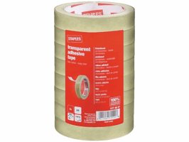 Staples Plakband 19 mm x 66 m, asgat 76 mm (doos 8 x 66 meter)