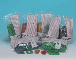 CULTO Elastiek Zwart No.18-50/1,5mm Zak 1kg