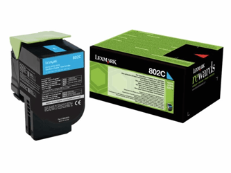 TONERCARTRIDGE LEXMARK 80C20C0 PREBATE 1K BLAUW artikel afbeelding