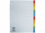 Staples Tabbladen gekleurd kunststof 11 rings, A4, 10 onbedrukte tabs (set 10 vel) artikel afbeelding