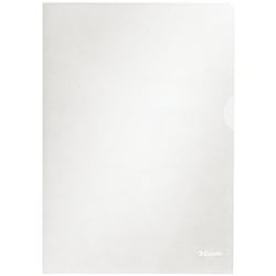 Esselte Standard A4 zichtmap L-model, 110-micron polypropyleen, doorschijnend, blauw (pak 100 stuks)