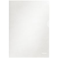 Esselte Standard A4 zichtmap L-model, 110-micron polypropyleen, doorschijnend, blauw (pak 100 stuks)