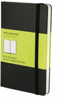 Notitieboek Moleskine pocket 90x140mm blanco hard cover zwart