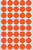 Etiket HERMA 2252 rond 19mm rood 1280 stuks
