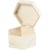 Doos  Creotime zeshoek 12x7cm hout