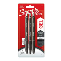 Gelschrijver Sharpie 0,7mm zwart blister à 3 stuks