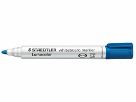 Viltstift Staedtler Lumocolor 351 whiteboard rond blauw 2mm