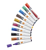 Viltstift Nobo whiteboard Liquid ink rond assorti 3mm 10st