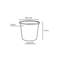 PLA dessert cup 250ml/96mm Ø