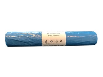 Staples Choice Afvalzak 80 x 110 cm HDPE T25 Blauw (1 rol x 20 stuks)