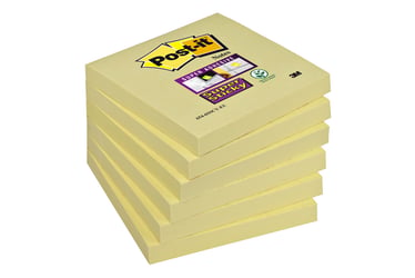 Memoblok 3M Post-it 654  Super Sticky 76x76mm geel artikel afbeelding