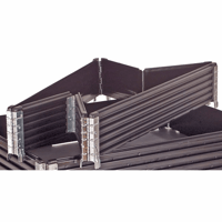 Kunststof opzetframe, VE = 2 stuks voor europallet 1200x800 mm (Functie: inklapbaar met 6 scharnieren; Gewicht: 12 kg; Gewicht per stuk: 6 kg; Uitvoering opzetwanden: 6 scharnieren)