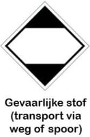 Kartonnen doos bedrukt met ADR LQ vignet voor vervoer gevaarlijke stoffen