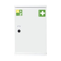 Verbandkast conform DIN 13169 met 1 deur, wit, h x b x d = 560x360x200 mm (Vulling: met inhoud)
