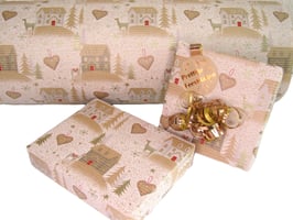Kerstpapier 50cmx150m Sneeuw