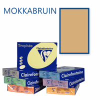 Clairefontaine Trophee kopieerpapier A4 210x297 160 g/m². Kleur: Mokkabruin. Artikelcode: 1102 (Doos à 4 Pak à 250 Vel)