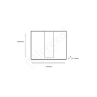 Kraft/PLA vensterzak 14,5x13,5x(2x3,5)cm
