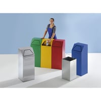 Recyclingcontainer inhoud 65 l, b x h x d = 400x960x380 mm plaatstaal
