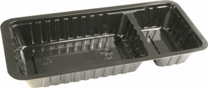 A-Bakje Type A9+1-Laag 203x95x30 PS Zwart Inhoud 300CC. Sausinhoud 80CC. Doosinhoud 1000St.