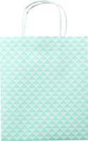 Tas met handvat Folia kraftpapier 115gr 18x21x8cm wit set à 3 dessins