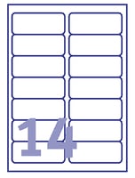 Etiket Avery L7163 99.1x38.1mm wit 1400stuks
