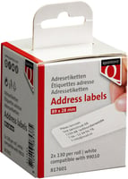 LABEL ETIKET QUANTORE 99010 89MMX28MM ADRES 130 stuks per rol Wit