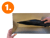 Driehoekskoker bruin,  99mm. Lengte 719mm. artikel afbeelding