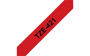 Brother TZe tape voor P-Touch 9 mm, zwart op rood