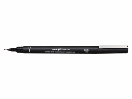 Fineliner Uni-ball Pin 0.6mm zwart