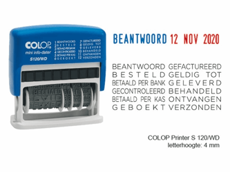 WOORD-DATUMSTEMPEL COLOP S120 MINI-INFO DATER 4MM artikel afbeelding